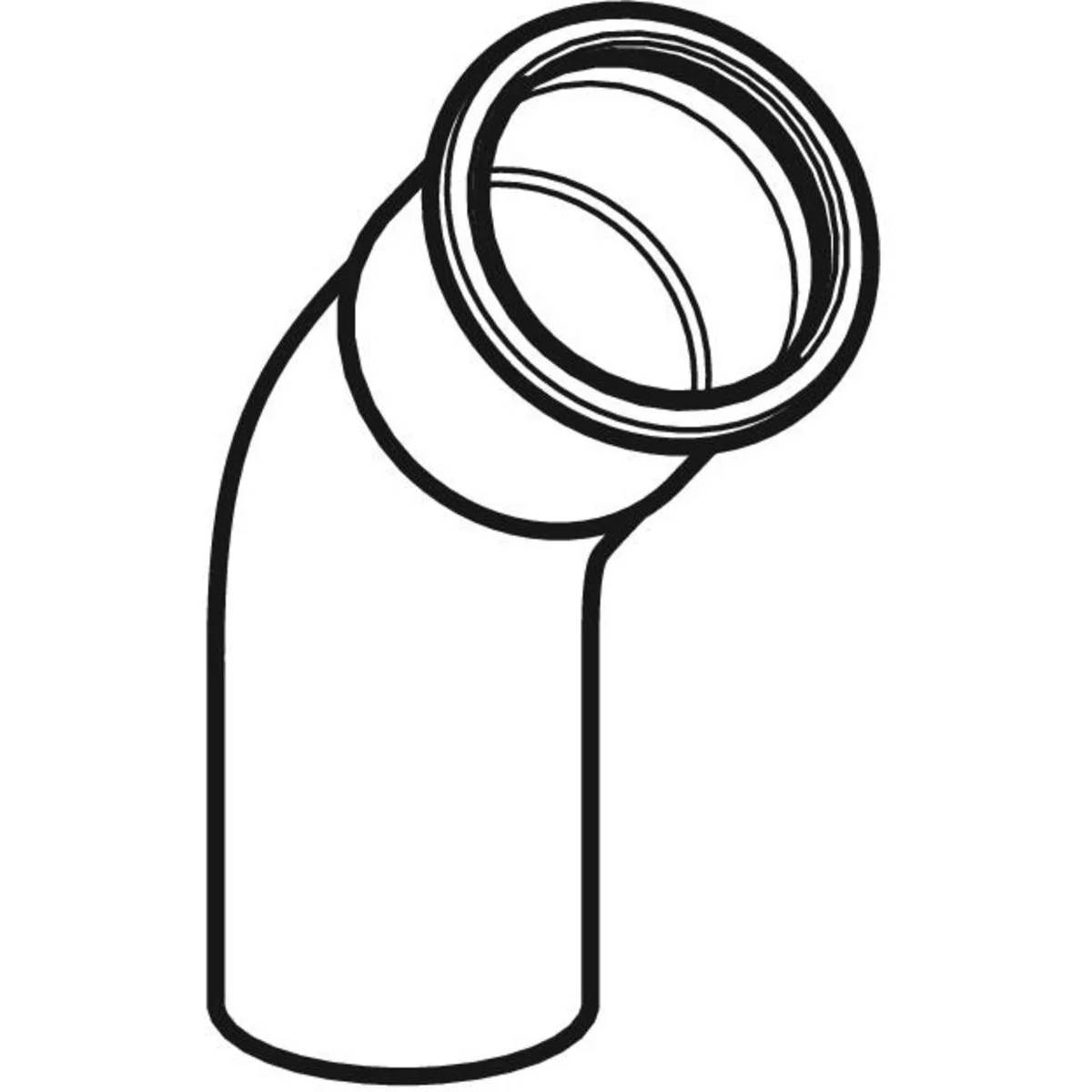 Geberit Gas-Bogen Mapress Kupfer Gas, 45°, Ø28mm, mit Einschubende, Press, 1 Stk.
