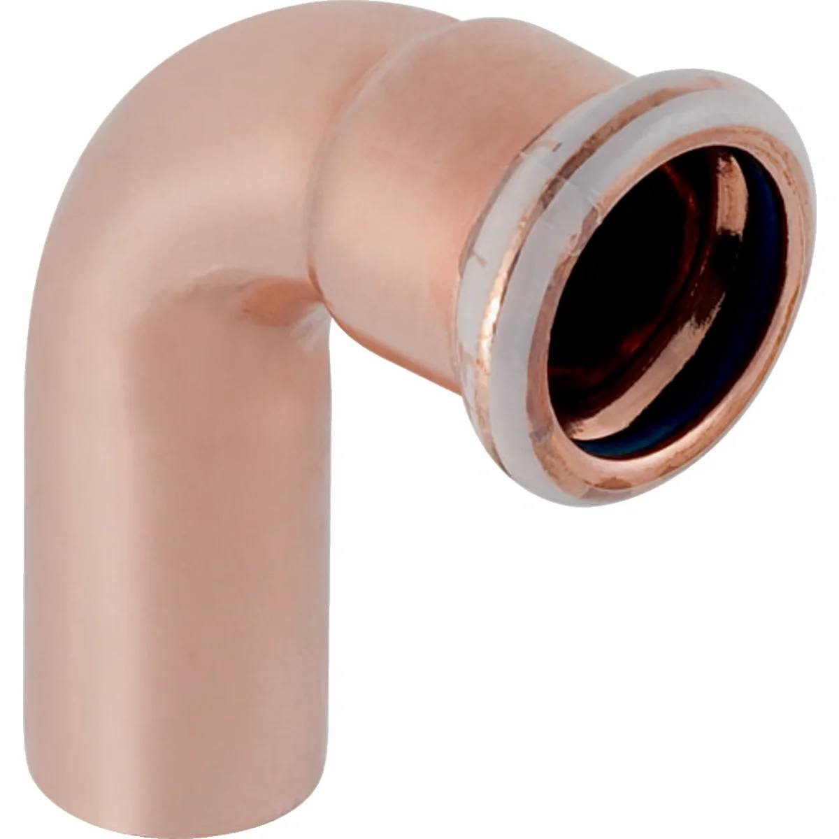 Geberit Pressbogen Mapress Kupfer FKM, 90°, Ø22mm, DN20, mit Einschubende, Kupfer, 1 Stk.