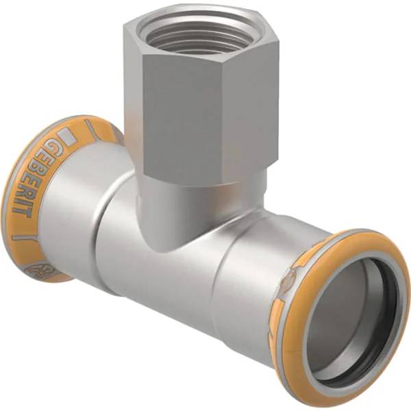 Geberit T-Stück Mapress Therm, Ø42mm x Rp3/4", Press x Innengewinde, Rotguss, 1 Stk.