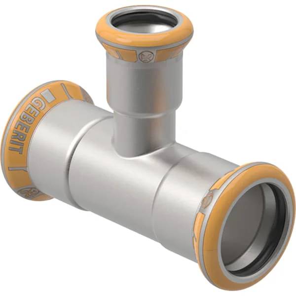 Geberit T-Stück Mapress Therm, reduziert, Ø42x22x42mm, Press, Rotguss, 1 Stk.