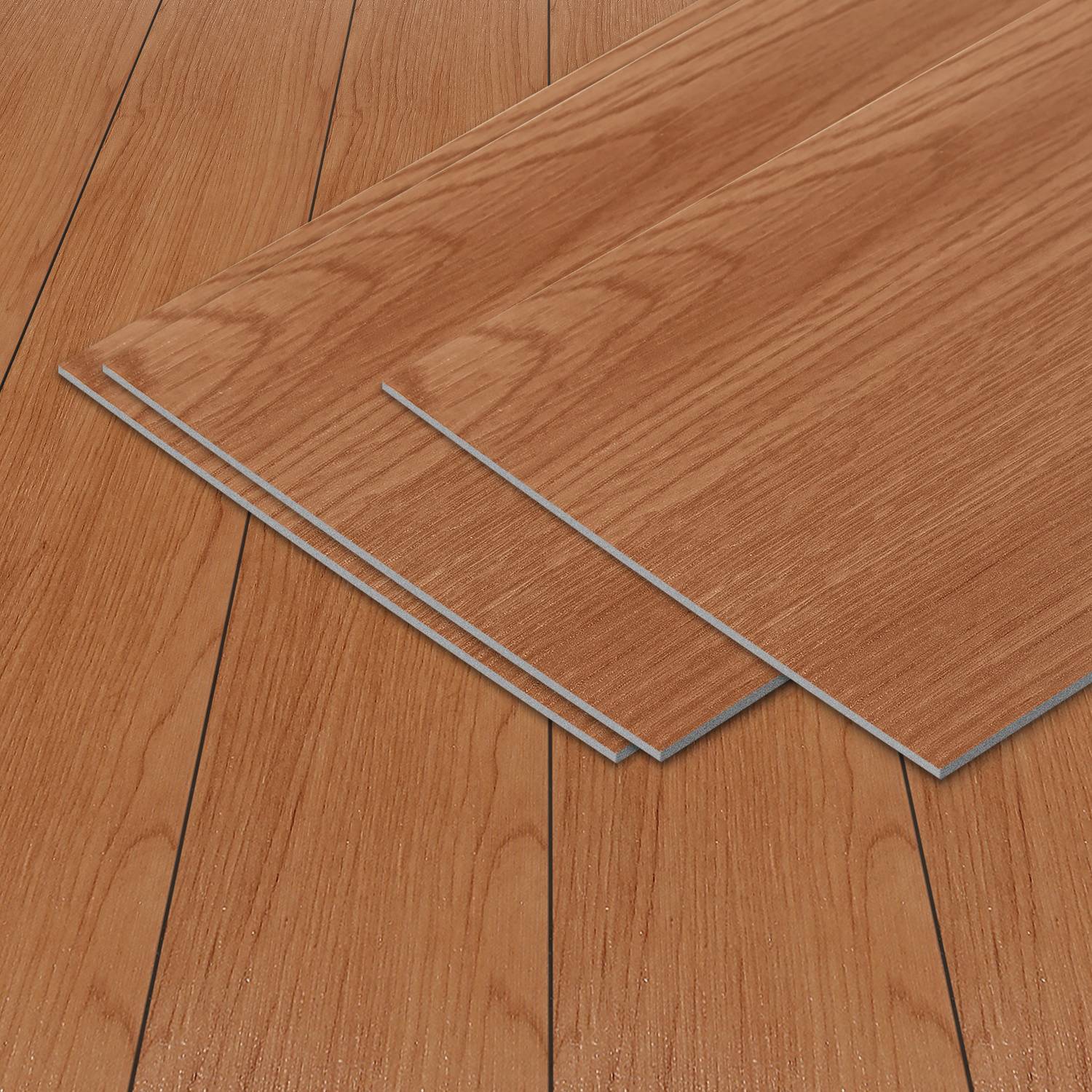 PVC Vinylboden Bodenbelag Selbstklebend 36 Stück 5m², Wasserfest Rutschfest Vinyl Dielen für Küche, Wohnzimmer, Balkon (Braun oak)