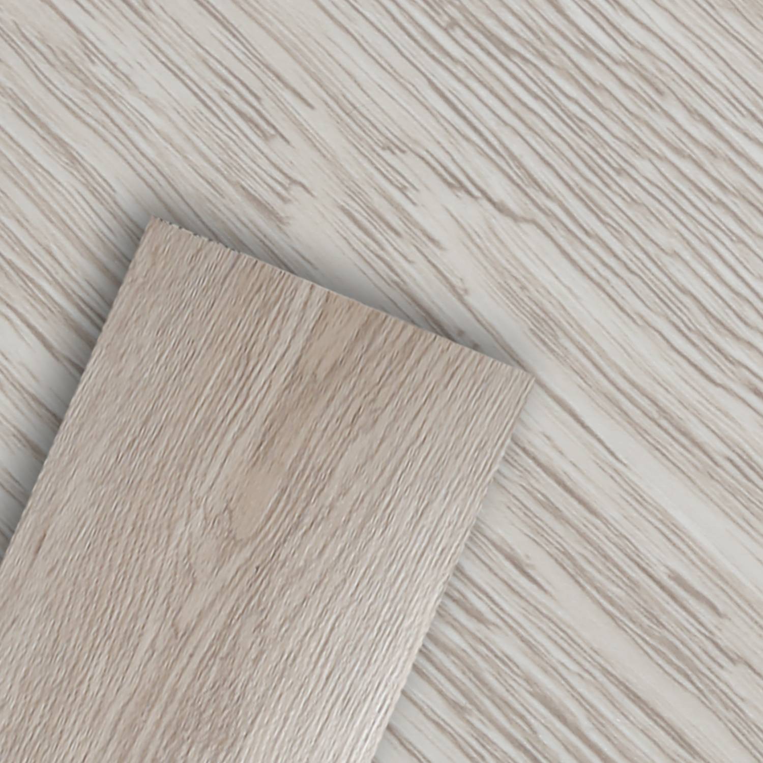 4m² PVC Vinylboden Bodenbelag Vinyl Laminat Selbstklebend Dielen Planke Rutschfest Wasserfest 28 Stück Vinyl-Dielen Holzmaserung Dielen (Hellgrau)