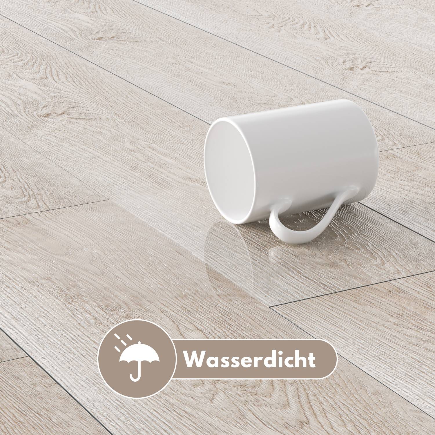4m² PVC Vinylboden Bodenbelag Vinyl Laminat Selbstklebend Dielen Planke Rutschfest Wasserfest 28 Stück Vinyl-Dielen Holzmaserung Dielen (Hellgrau)