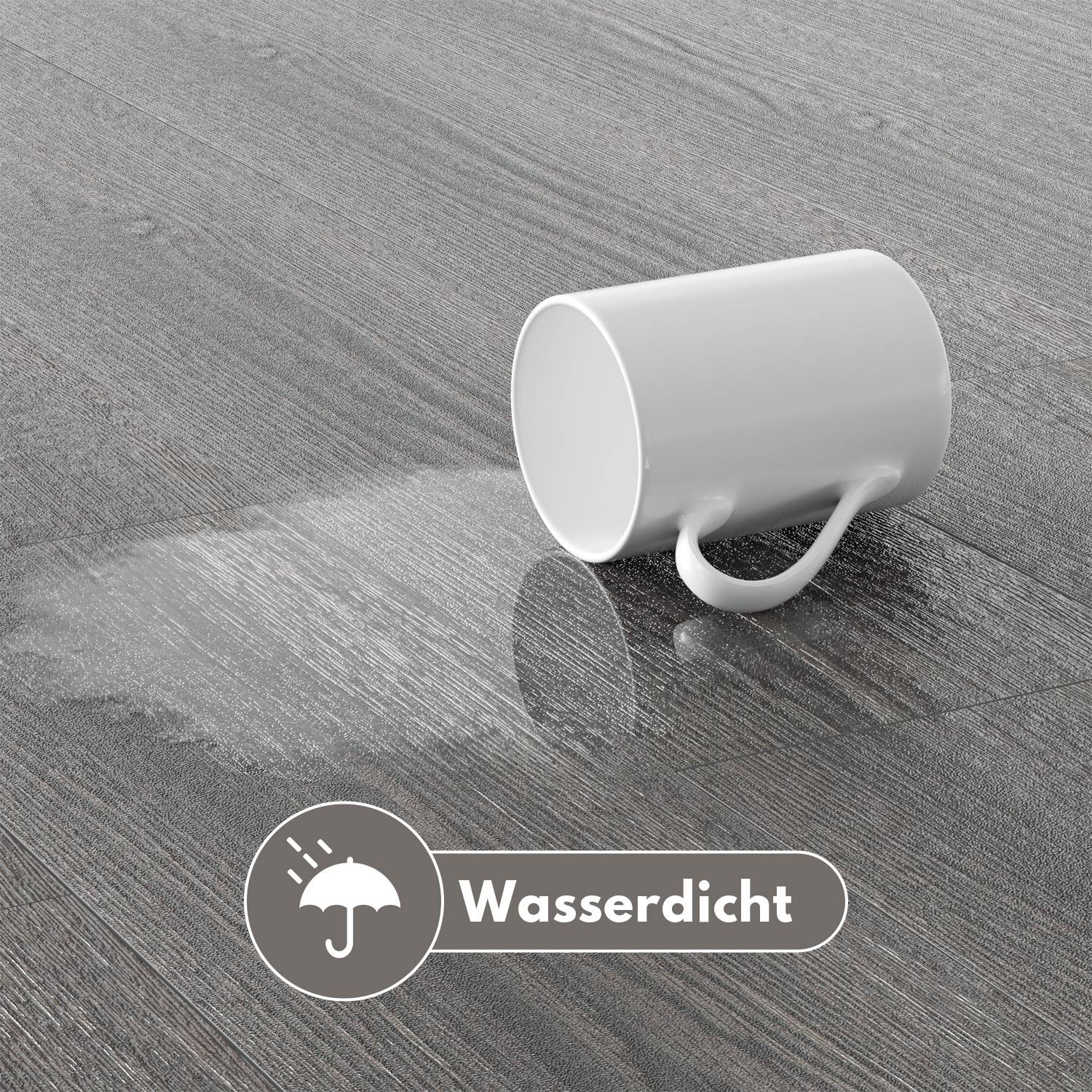 5m² PVC Vinylboden Bodenbelag Vinyl Laminat Selbstklebend Dielen Planke Rutschfest Wasserfest 35 Stück Vinyl-Dielen Holzmaserung Dielen (Dunkelgrau)