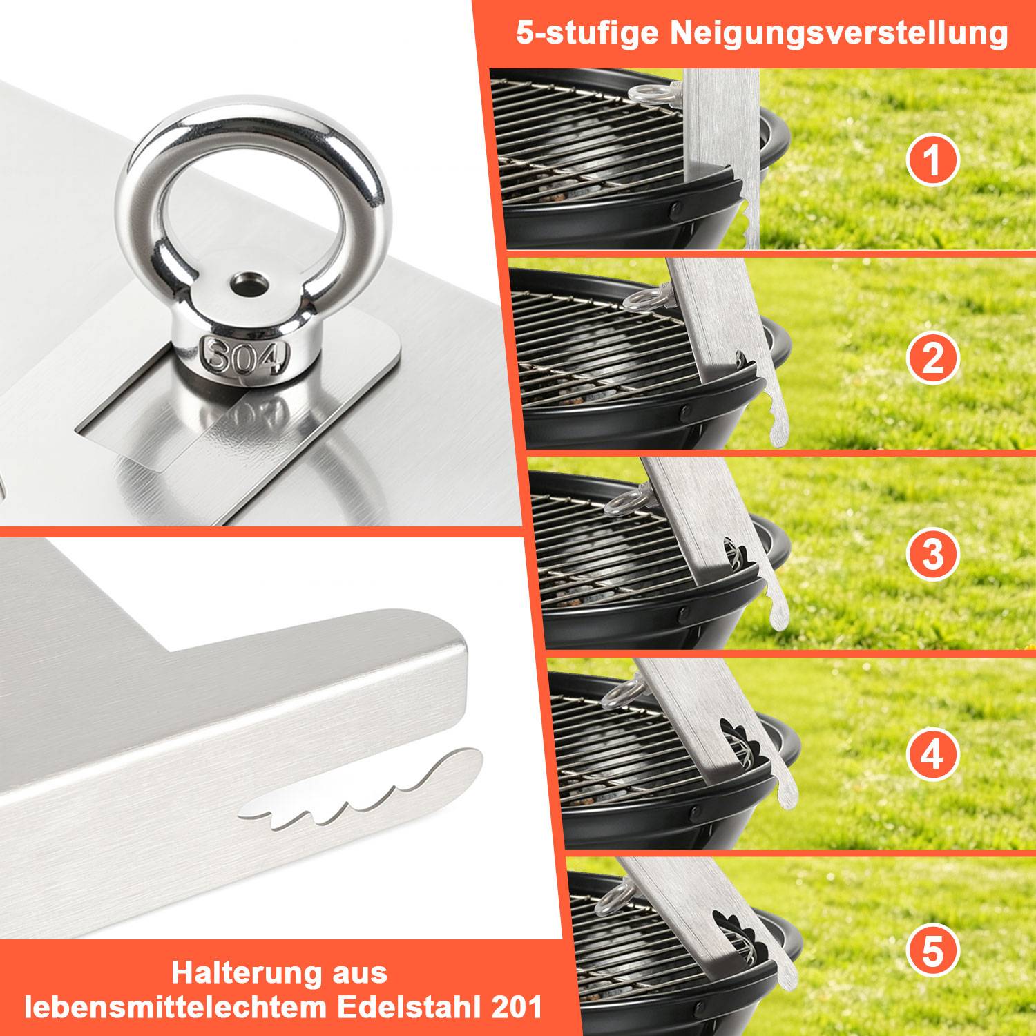Flammlachsbretter, Grillplatte mit einer maximalen Belastbarkeit von 2,5 kg, Maße der: 59,5 × 16 × 3,6 cm