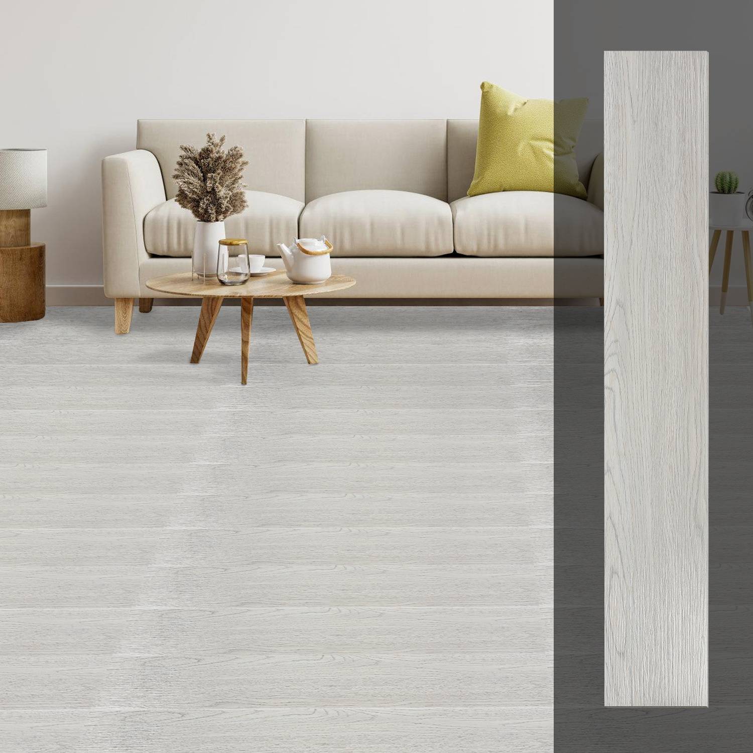 PVC Vinylboden Bodenbelag Selbstklebend 36 Stück 5 m², Wasserfest Rutschfest Vinyl Dielen für Küche, Wohnzimmer (Rauchgrau)