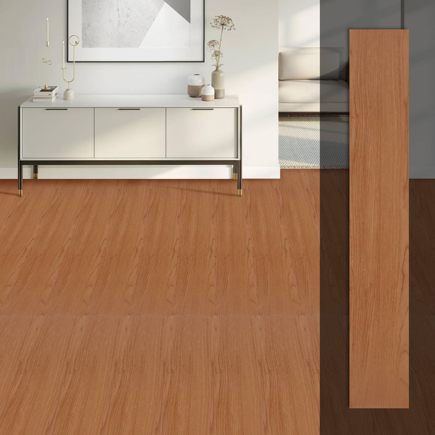 PVC Vinylboden Bodenbelag Selbstklebend 36 Stück 5 m², Wasserfest Rutschfest Vinyl Dielen für Küche, Wohnzimmer (Holzbraun)