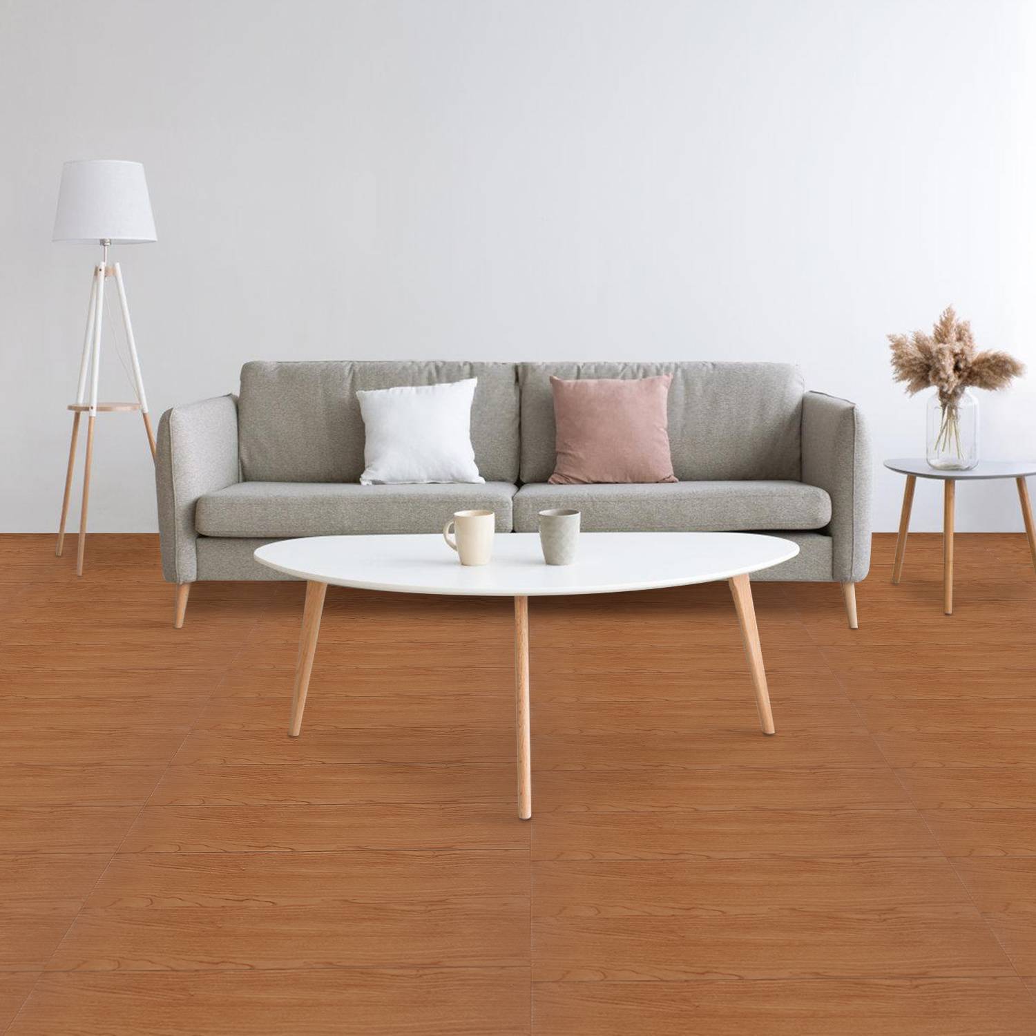 PVC Vinylboden Bodenbelag Selbstklebend 36 Stück 5 m², Wasserfest Rutschfest Vinyl Dielen für Küche, Wohnzimmer (Holzbraun)