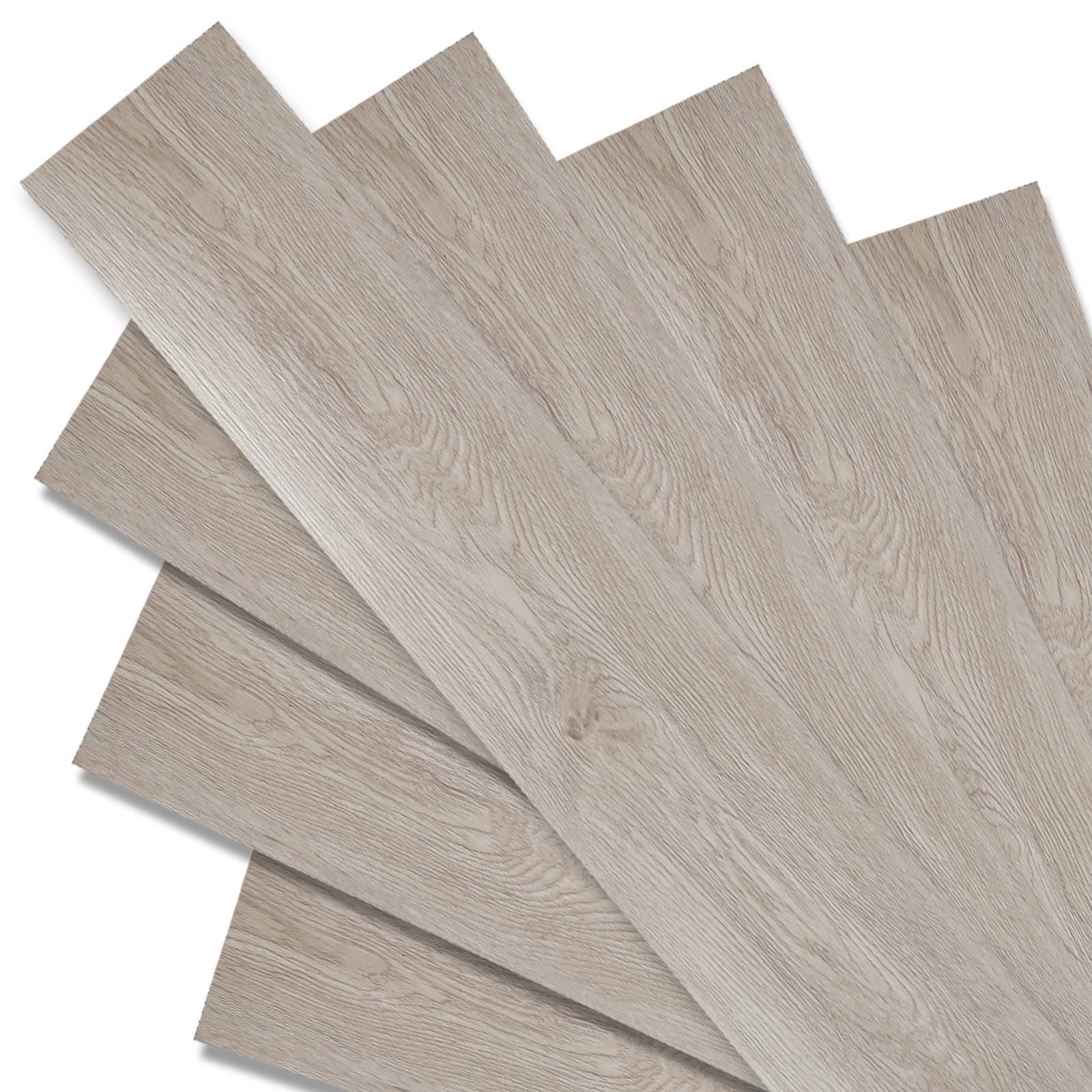 1 m² PVC Vinylboden Bodenbelag Vinyl Laminat Selbstklebend Dielen Planke Rutschfest Wasserfest 7 Stück Vinyl-Dielen Holzmaserung Dielen (Hellgrau)
