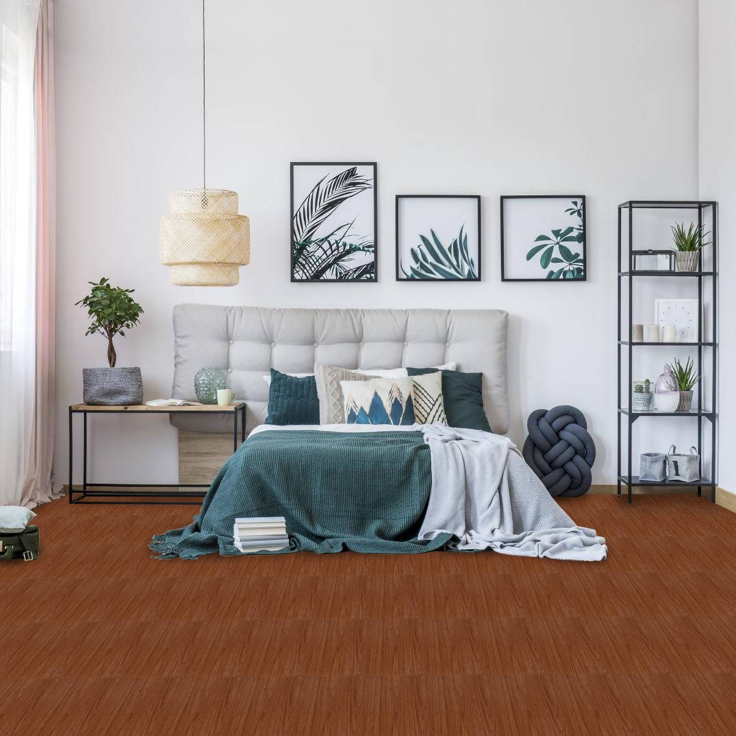 PVC Vinylboden Bodenbelag Vinyl Bodenfliesen 1 m² Selbstklebend Naturholz 11 Stück Holz Nachbildung Fliesen Design Bodenbelag gefühlsecht
