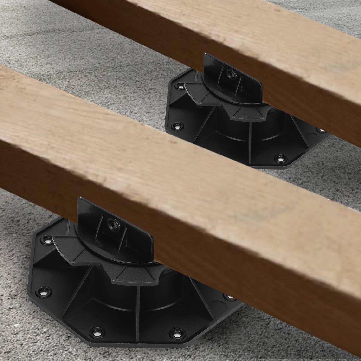 Stelzlager Höhenverstellbar 10 Stück Stellfuss 60-140mm Plattenlager - Stelzlager für Terrassenplatten-Unterkonstruktion Holz, WPC und Stein