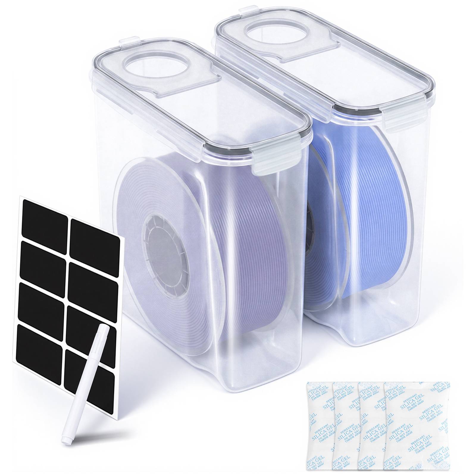 3D Drucker Filament Aufbewahrungsbox 4L, Wasserdichte Trockenbox mit Feuchtigkeitsschutz für 1,75mm Filament