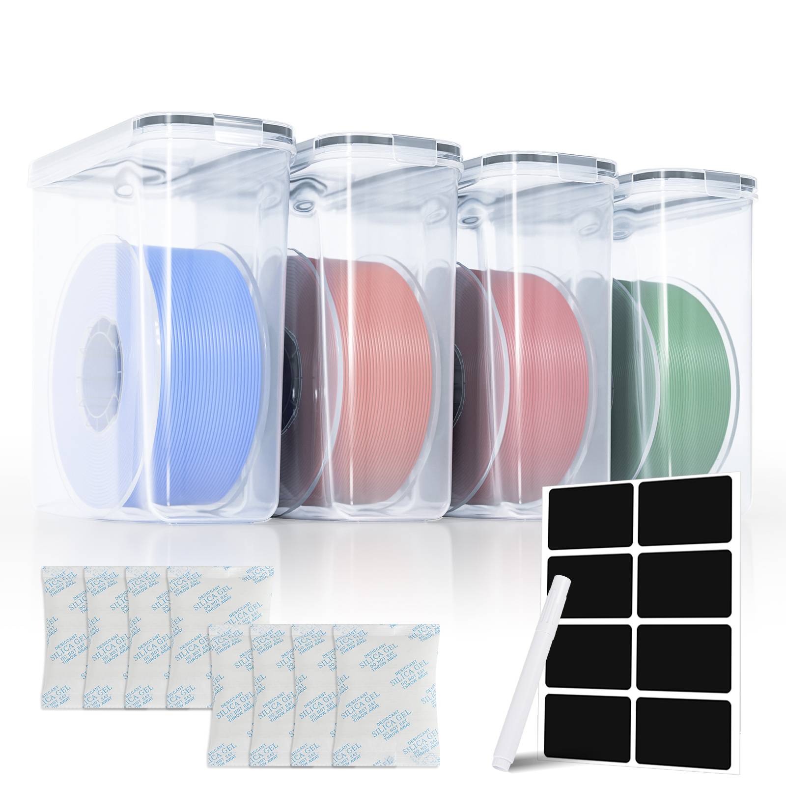 3D Drucker Filament Aufbewahrungsbox 4L, Wasserdichte Trockenbox mit Feuchtigkeitsschutz für 1,75mm Filament