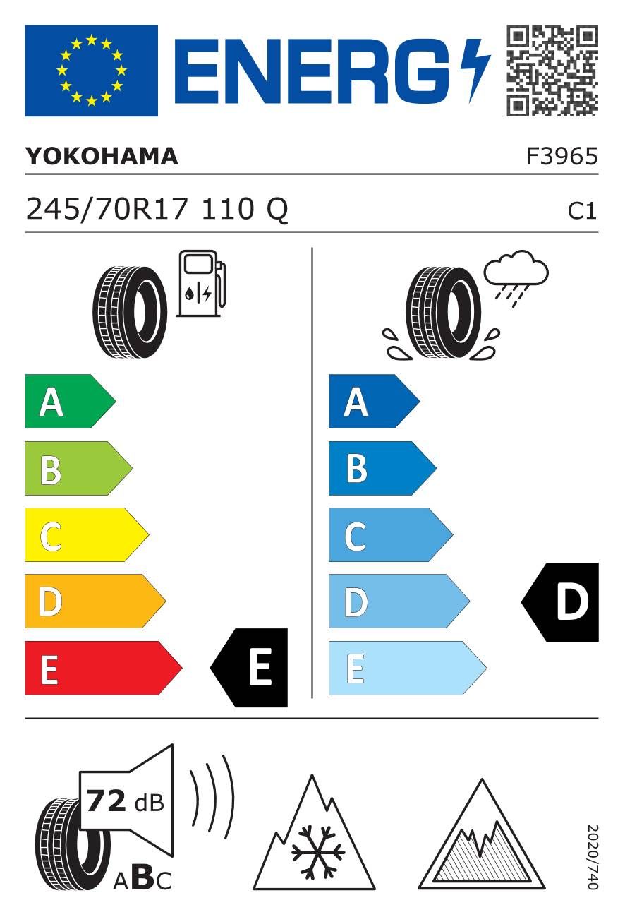 YOKOHAMA Winterreifen 245/70 R17 TL 110Q GEOLANDAR I/T-S G073 M+S 3PMSF