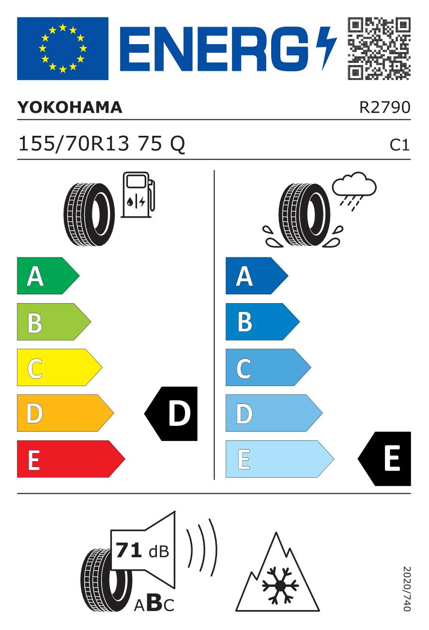 YOKOHAMA Winterreifen 155/70 R13 TL 75Q ICEGUARD IG60 NORDIC COMPOUND BSW M+S 3PMSF