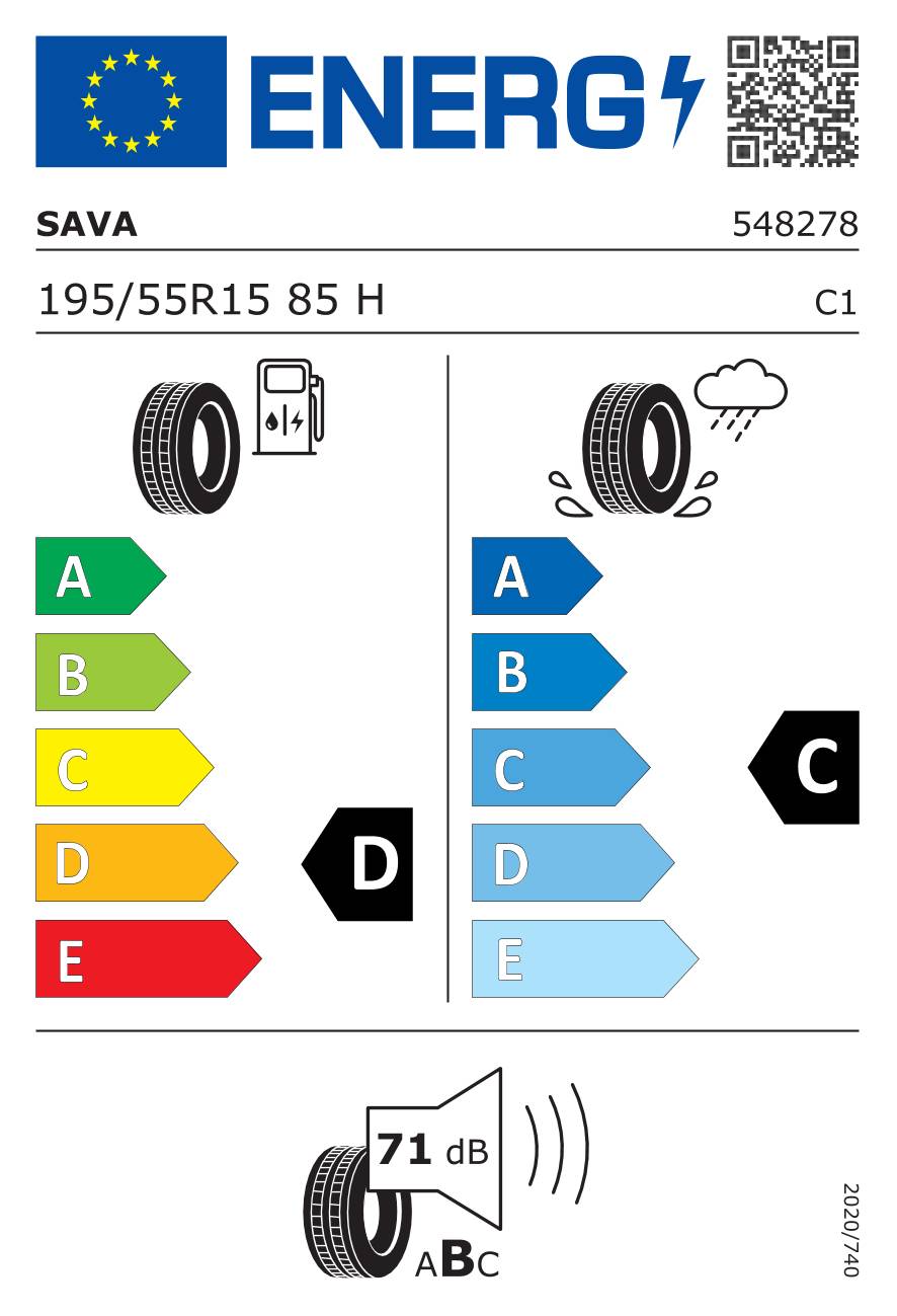 SAVA Sommerreifen 195/55 R15 TL 85H INTENSA HP