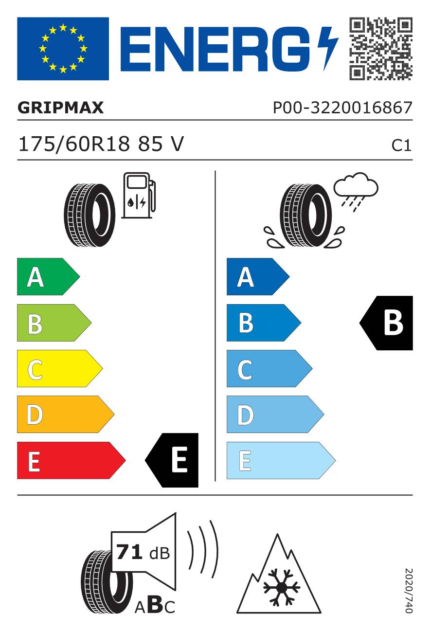 GRIPMAX Winterreifen 175/60 R18 TL 85V SUREGRIP e WINTER