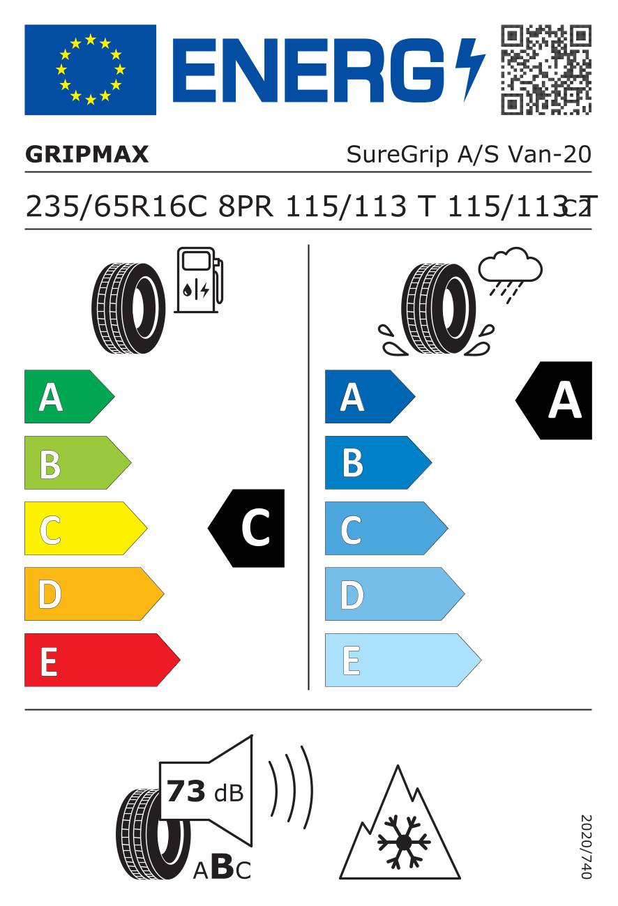 GRIPMAX Ganzjahresreifen 235/65 R16 TL 115/113T STATUS ALLCLIMATE VAN C 8PR M+S 3PMSF