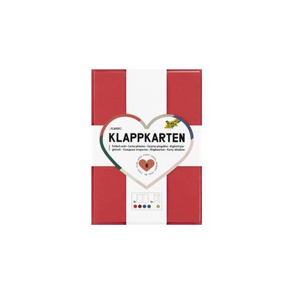folia Klappkarten CLASSIC, 105 x 148 mm, farbig sortiert
