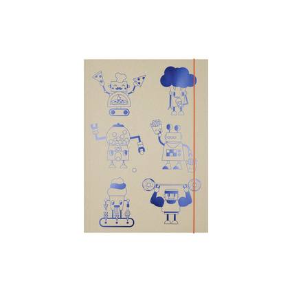 folia Zeichnungsmappe "Hungry Robots", Graupappe, DIN A3