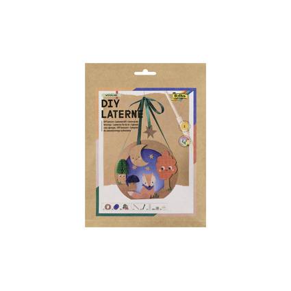 folia DIY Laternen-Bastelset woodland, kraft