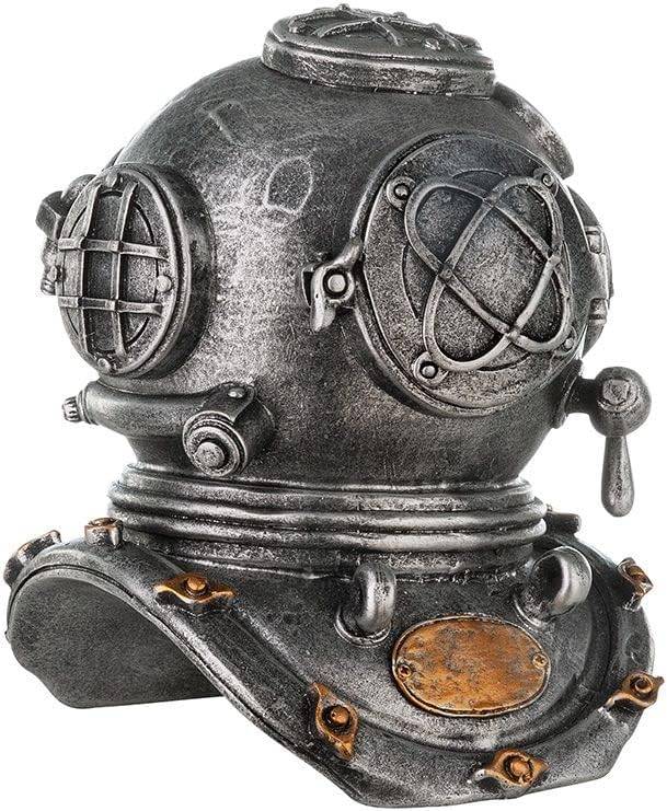 GILDE Skulptur Steampunk Hat Kunstharz silberfarben 37048 maritim