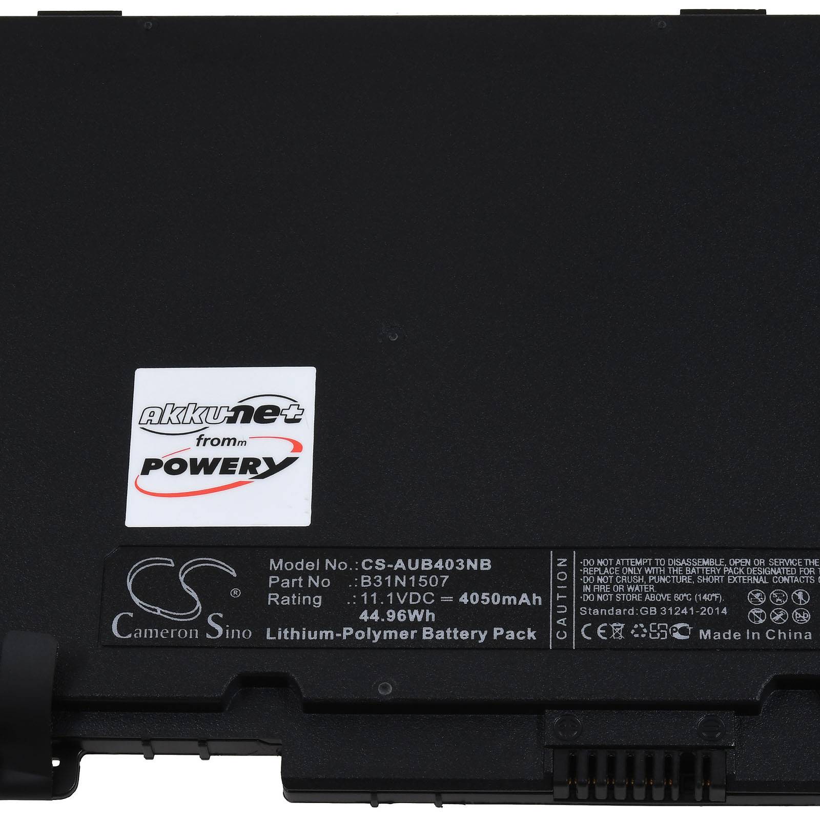 Powery Akku passend für Asus BU403UA P5430UA Laptop Typ B31N1507, 11,1V, Li-Polymer