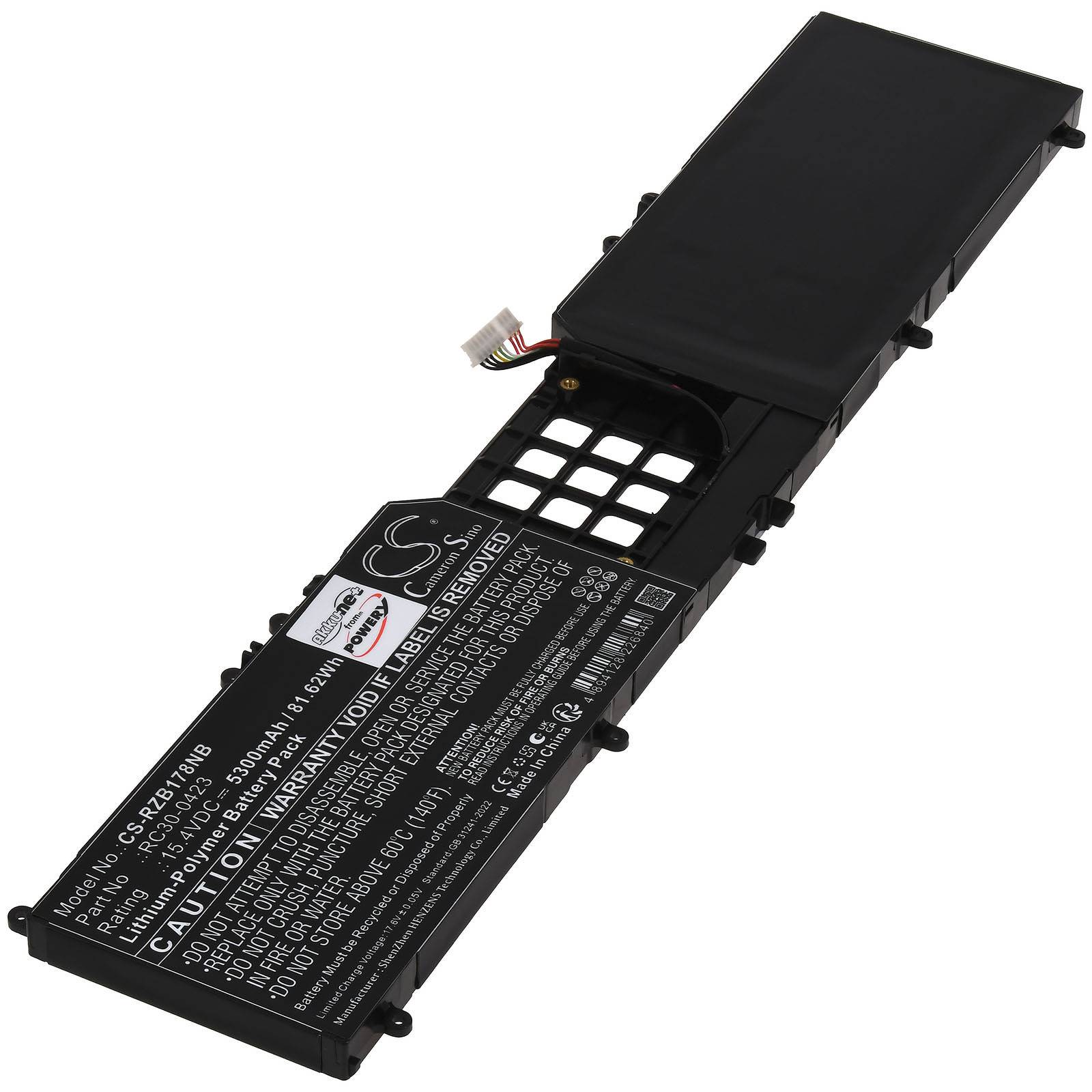 Powery Akku passend für Razer Blade 17 Early 2022 Blade 17 RTX 3080 Ti Laptop Typ RC30-0423, 15,4V, Li-Polymer