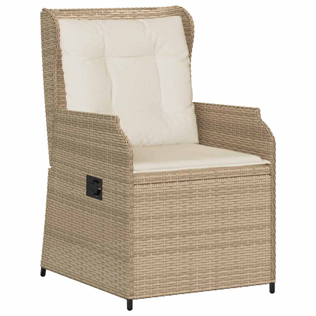 vidaXL Gartenbank 2 pcs Beige Poly-Rattan