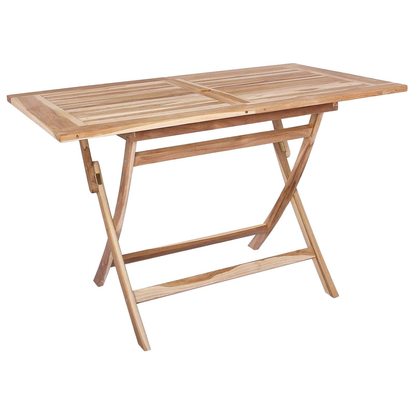 vidaXL Gartenmöbel Set 7 Stk. Natur Massivholz Teak