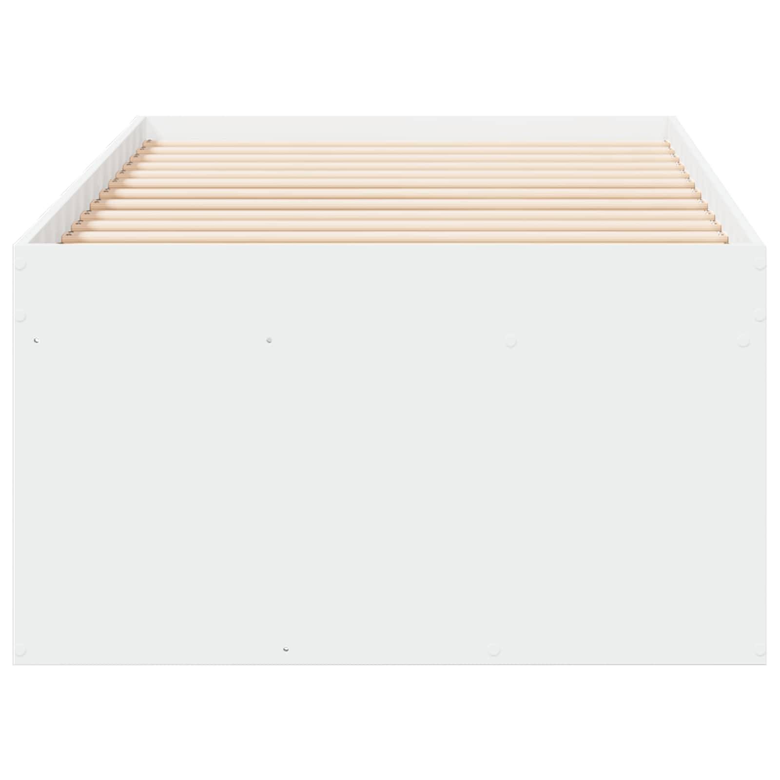 vidaXL Bettgestell mit Stauraum mit Tür Weiß 80 x 200 cm Holzwerkstoff