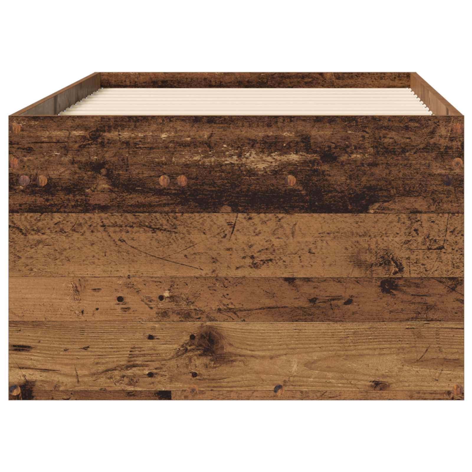 vidaXL Bettgestell mit Stauraum Altholz 80 x 200 cm Holzwerkstoff