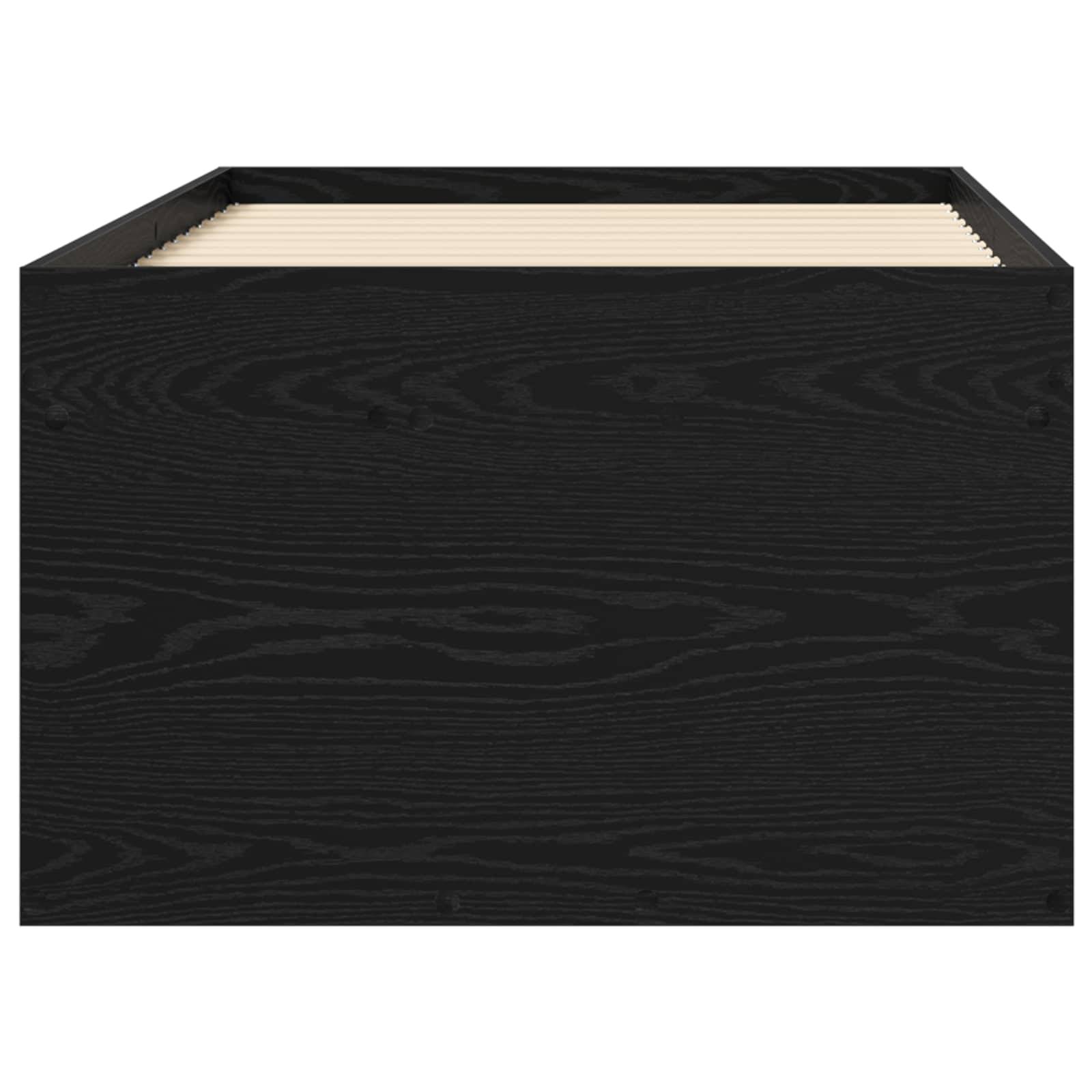 vidaXL Bettgestell mit Stauraum mit Regal Schwarze Eiche 80 x 200 cm