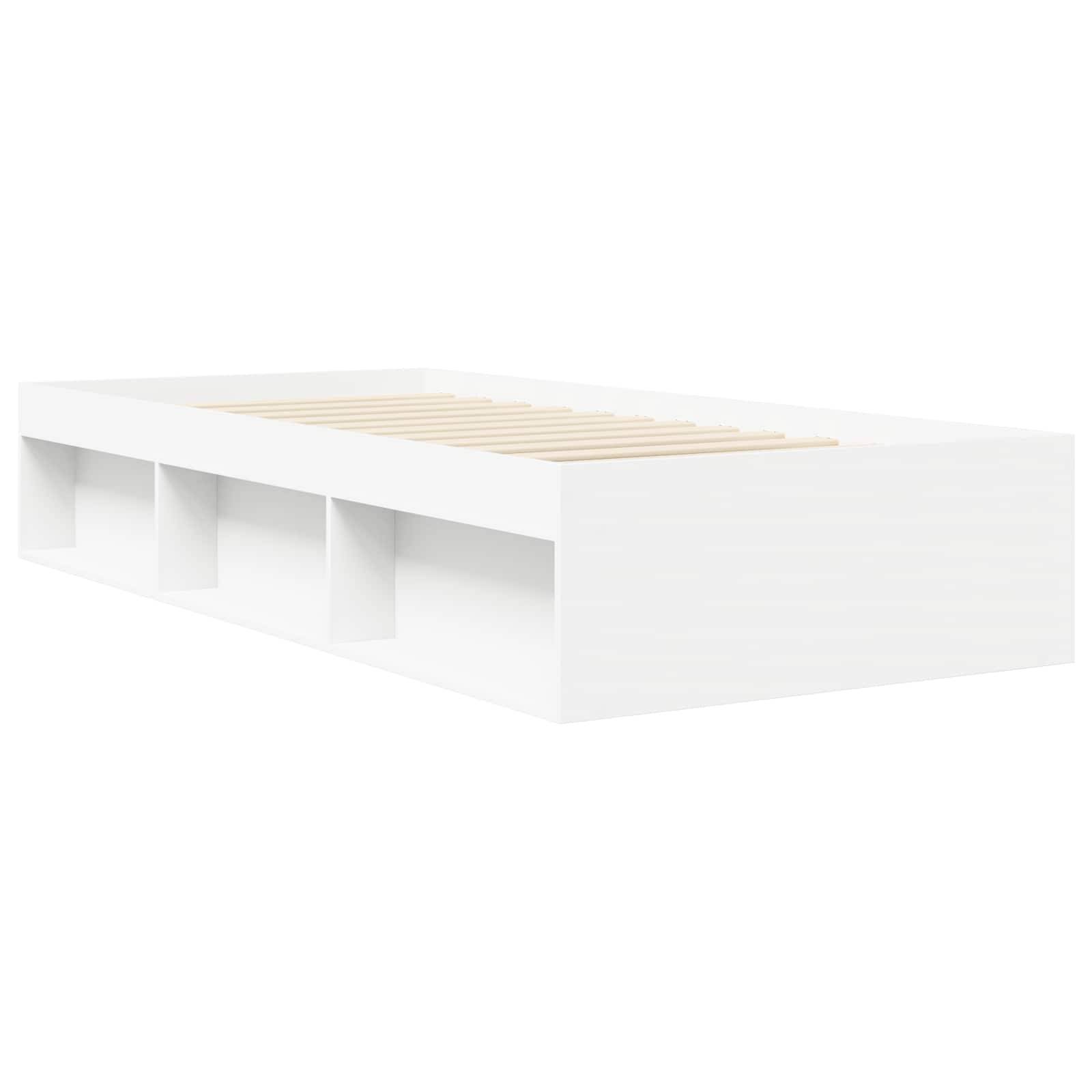 vidaXL Bettgestell mit Stauraum Weiß 80 x 200 cm Holzwerkstoff