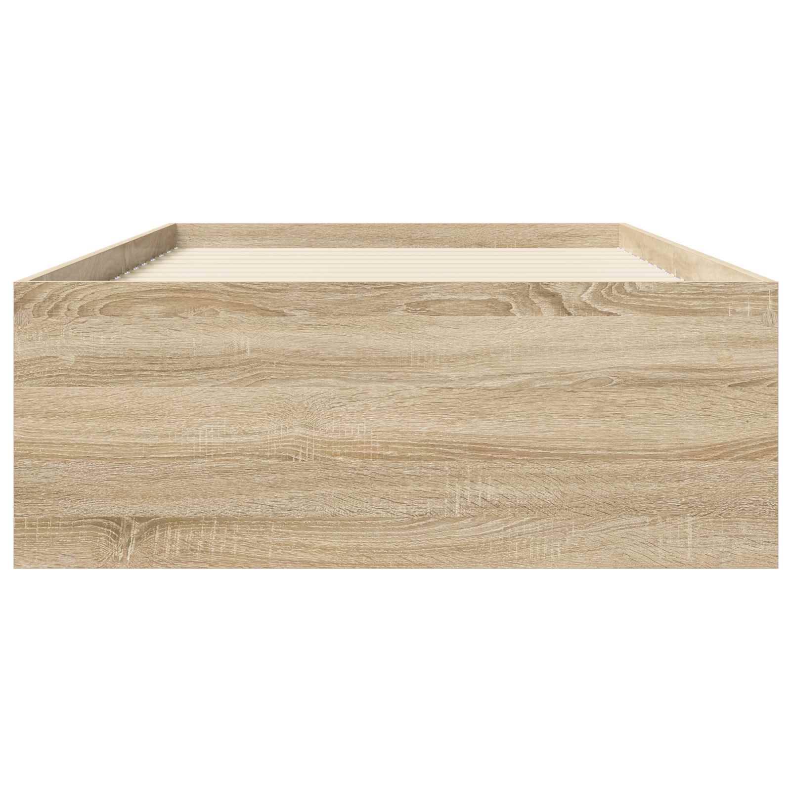 vidaXL Bettgestell mit Stauraum Sonoma-Eiche 80 x 200 cm Holzwerkstoff