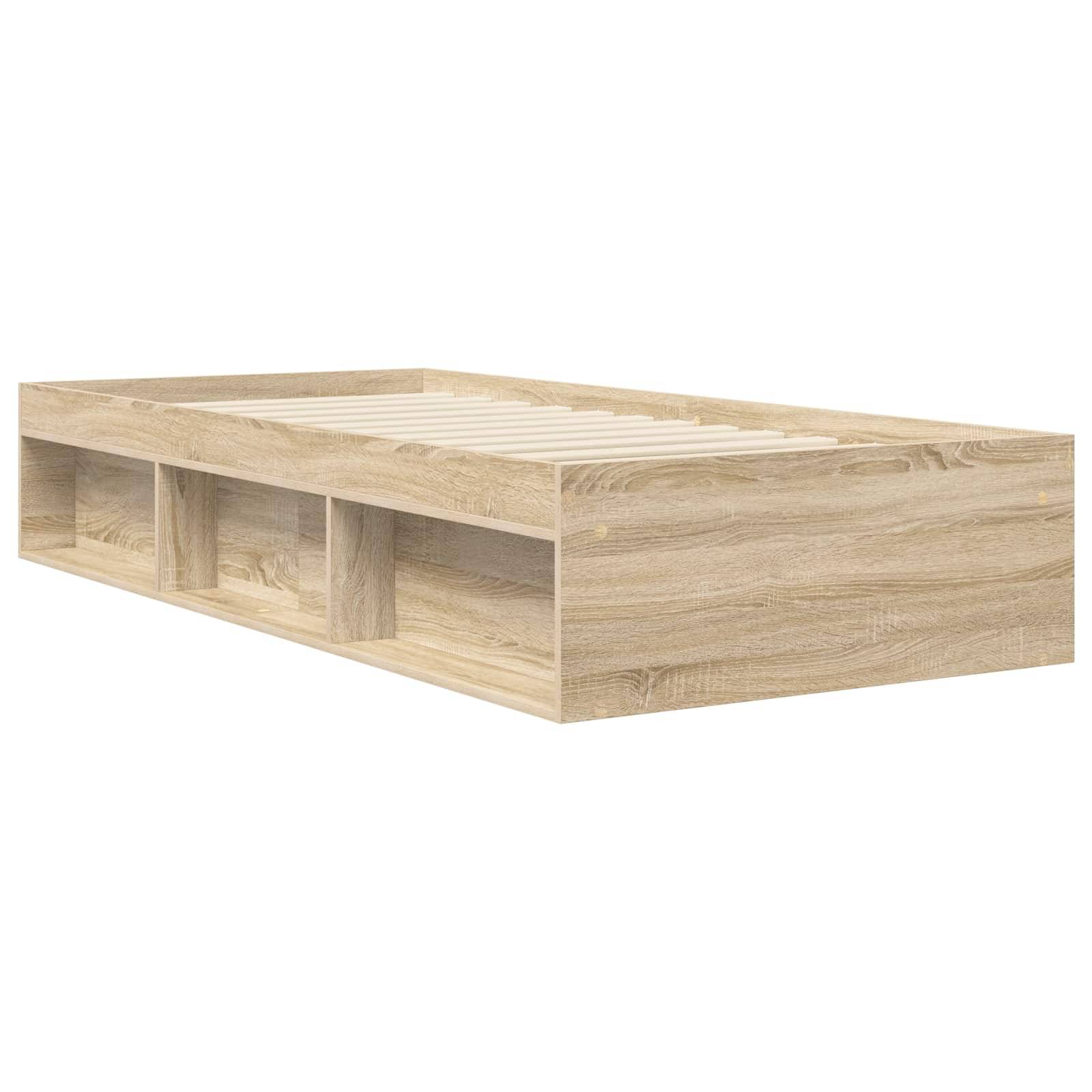 vidaXL Bettgestell mit Stauraum Sonoma-Eiche 80 x 200 cm Holzwerkstoff