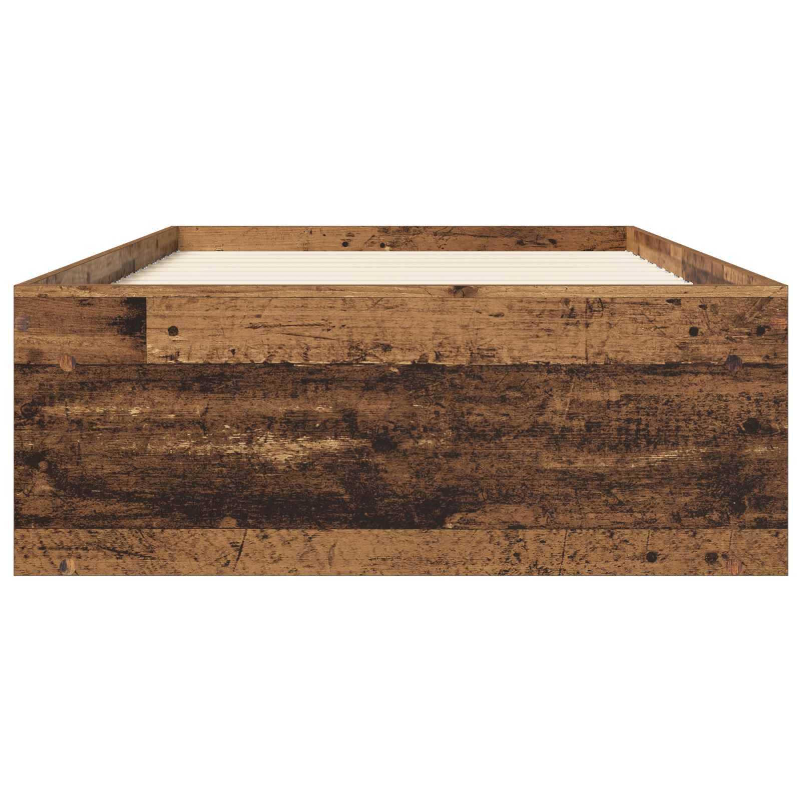 vidaXL Bettgestell mit Stauraum Altholz 80 x 200 cm Holzwerkstoff