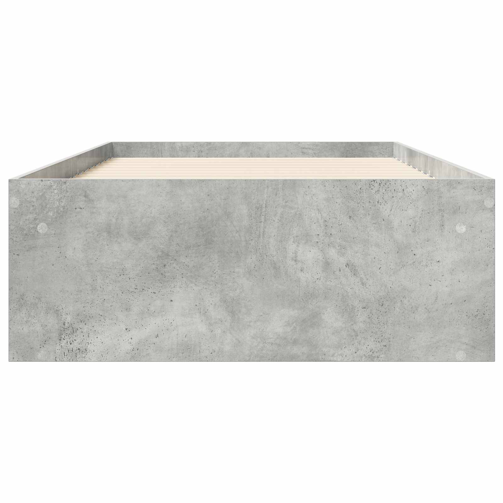 vidaXL Bettgestell mit Stauraum Betongrau 80 x 200 cm Holzwerkstoff