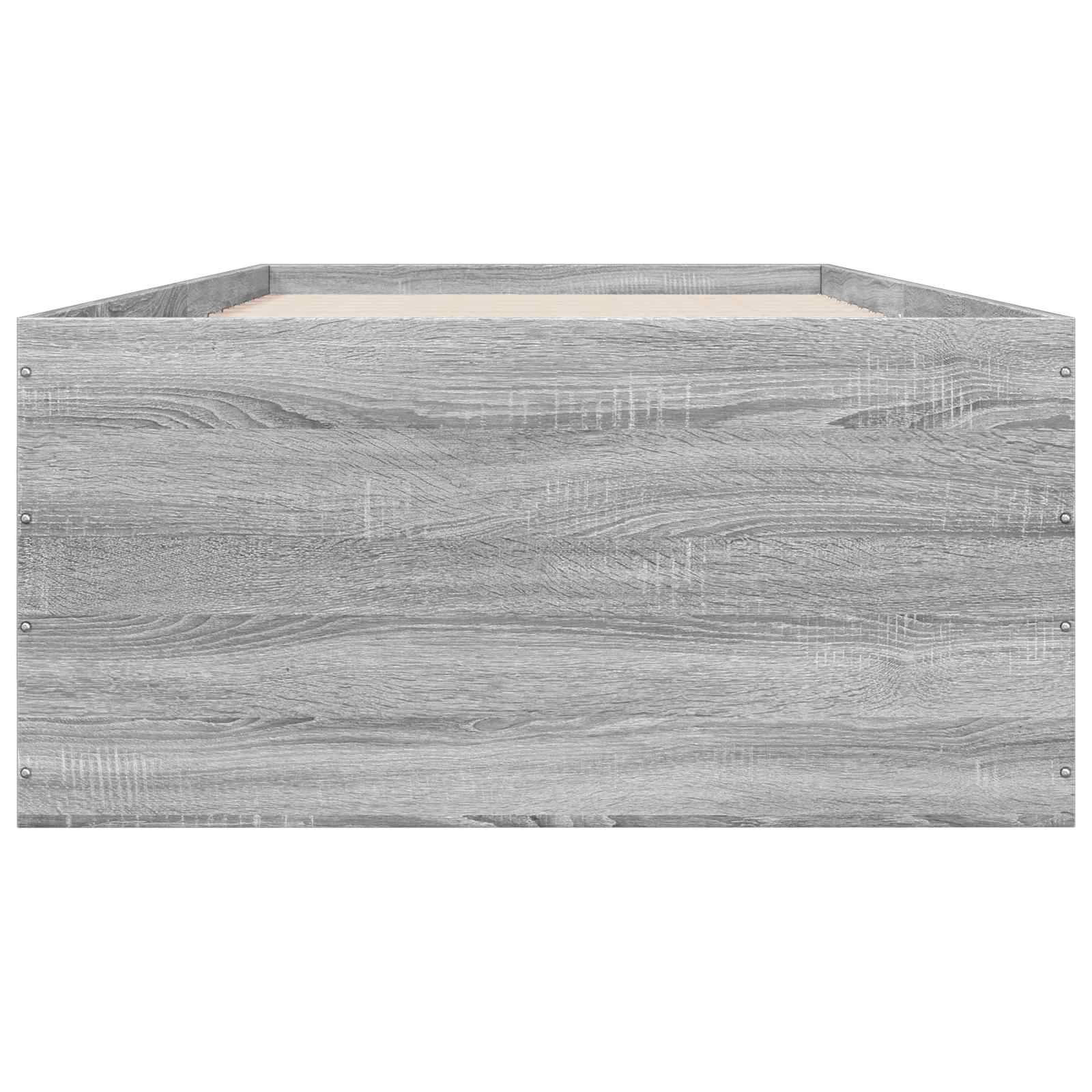 vidaXL Bodenbettgestell Grau Sonoma 80 x 200 cm Holzwerkstoff