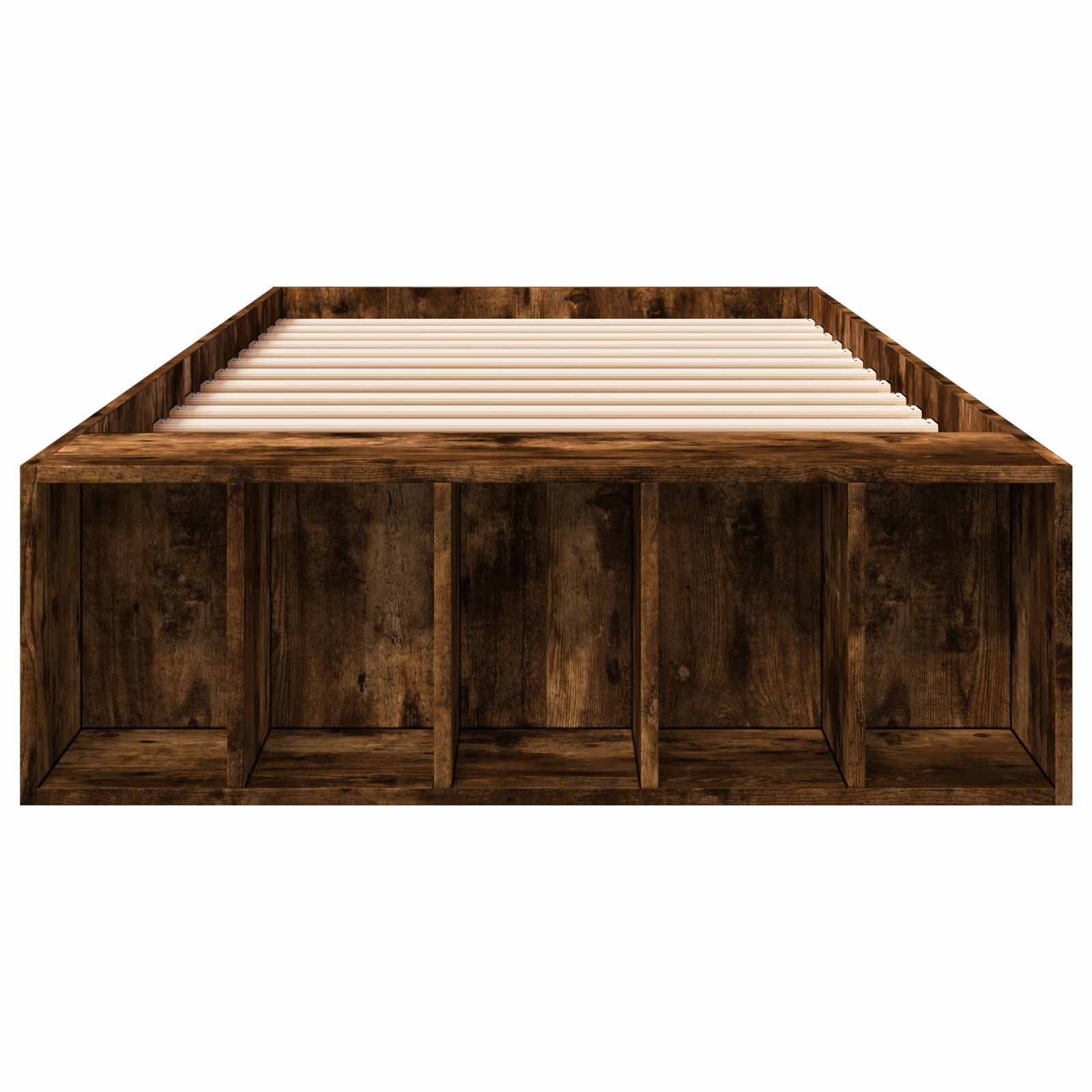 vidaXL Bettgestell mit Stauraum Geräucherte Eiche 80 x 200 cm