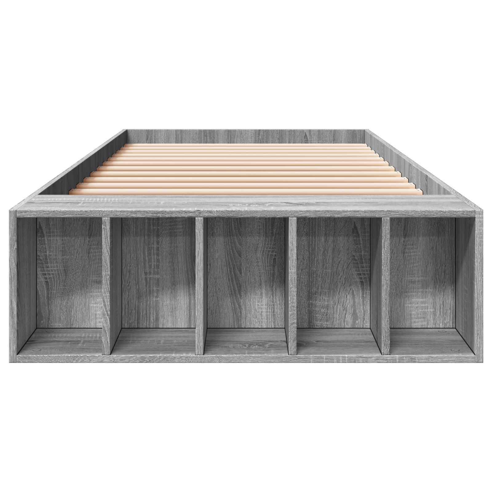 vidaXL Bettgestell mit Stauraum Grau Sonoma 80 x 200 cm Holzwerkstoff