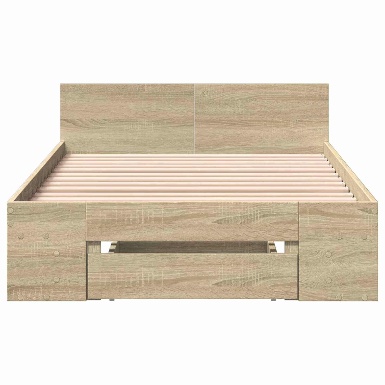 vidaXL Bettgestell mit Stauraum Sonoma-Eiche 80 x 200 cm Holzwerkstoff