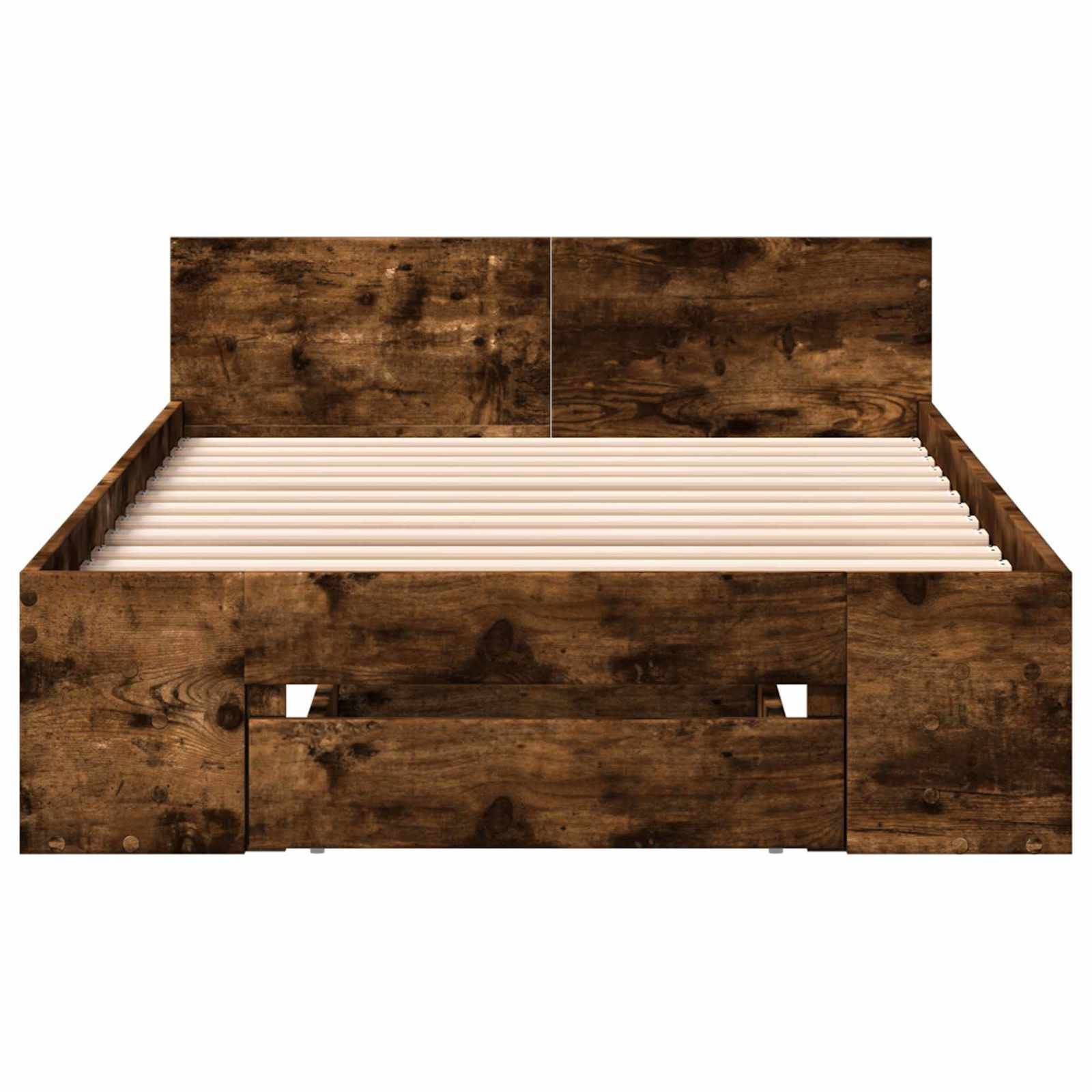 vidaXL Bettgestell mit Stauraum Geräucherte Eiche 80 x 200 cm