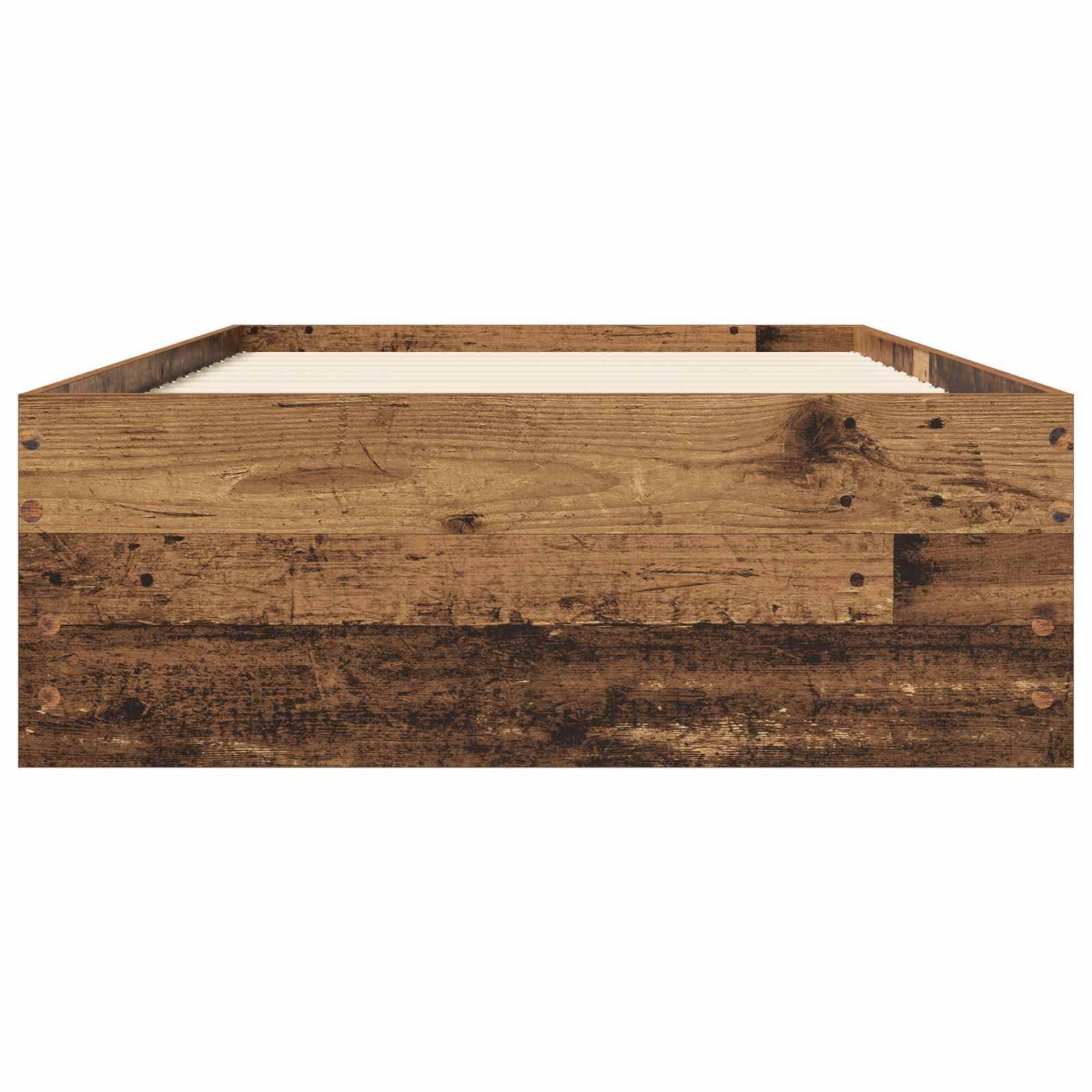vidaXL Bettgestell mit Stauraum Altholz 80 x 200 cm Holzwerkstoff