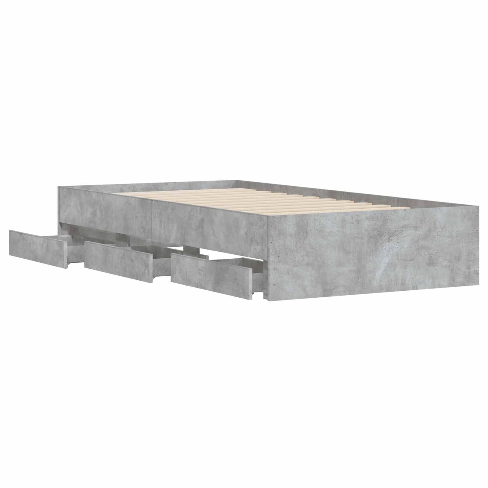 vidaXL Bettgestell mit Stauraum Grau Sonoma 80 x 200 cm Holzwerkstoff