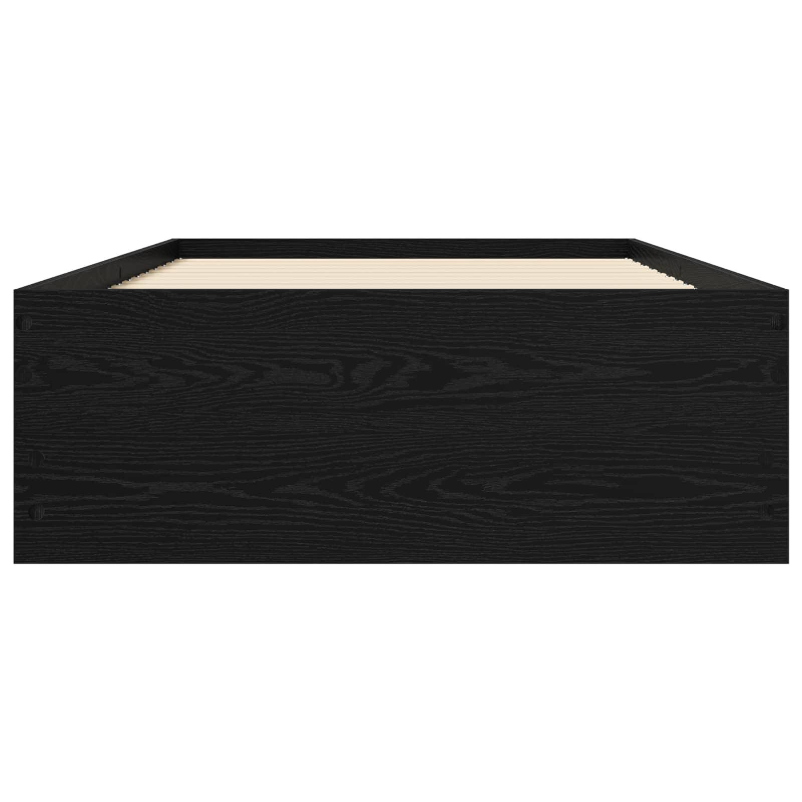 vidaXL Bettgestell mit Stauraum Schwarze Eiche 80 x 200 cm