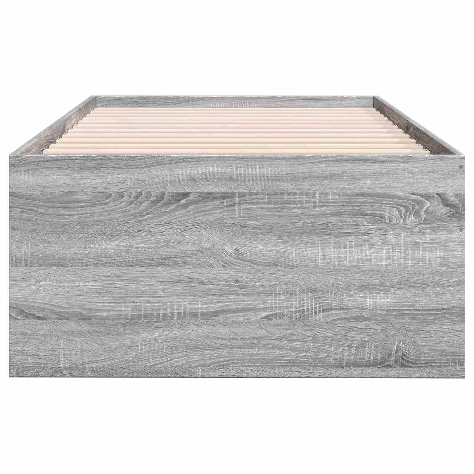 vidaXL Bettgestell mit Stauraum Grau Sonoma 80 x 200 cm Holzwerkstoff