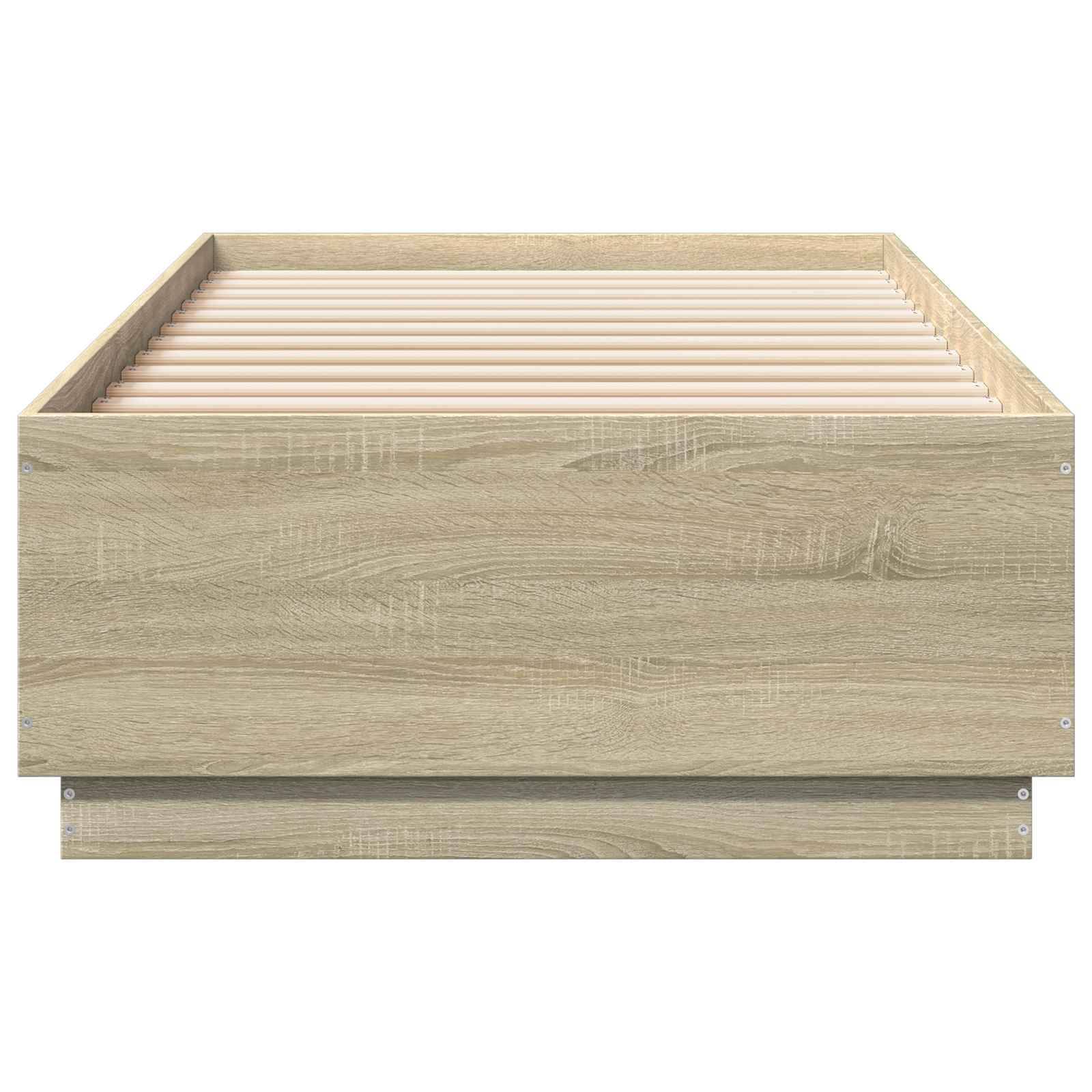 vidaXL Bettrahmen Sonoma-Eiche 80 x 200 cm Holzwerkstoff