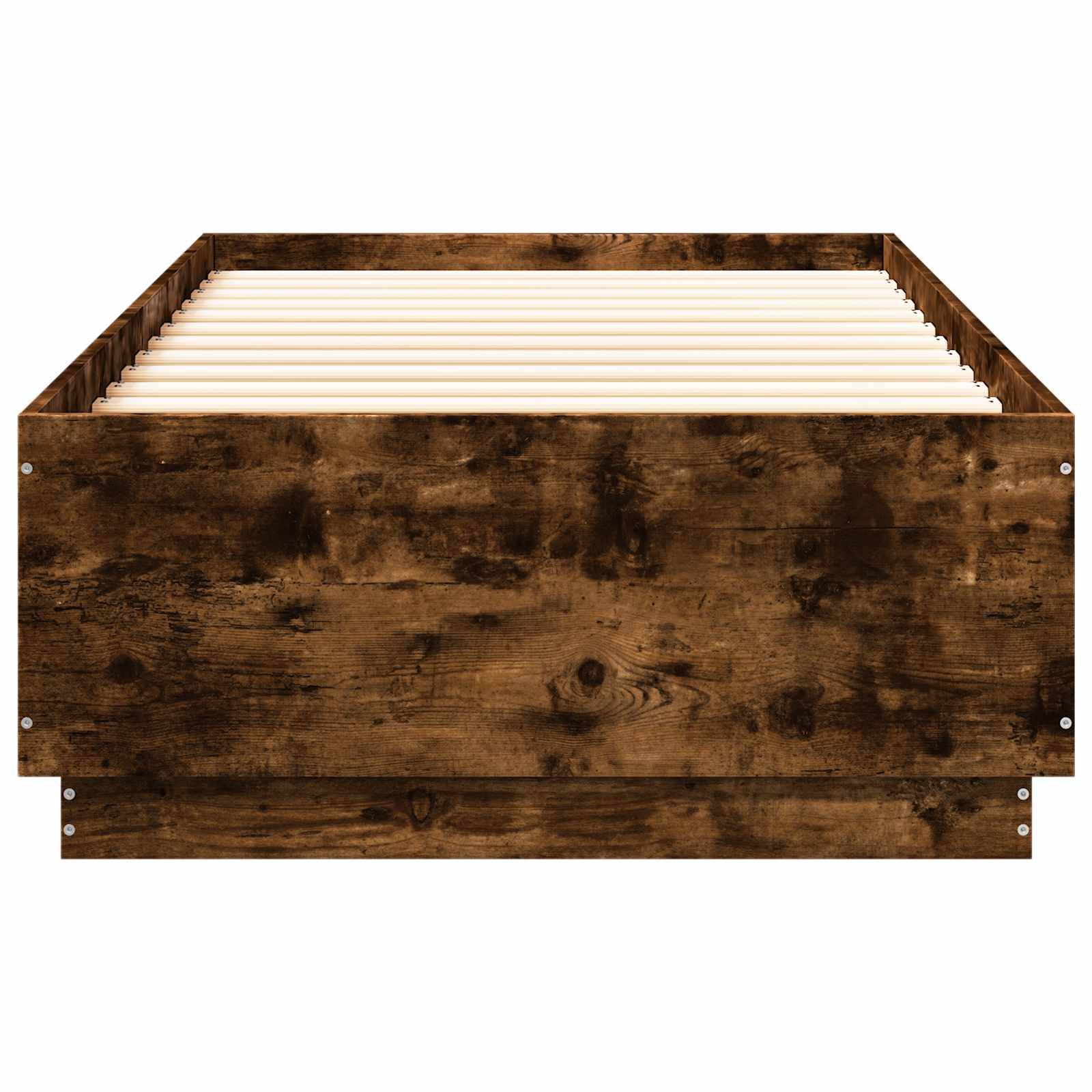 vidaXL Bettrahmen Geräucherte Eiche 80 x 200 cm Holzwerkstoff