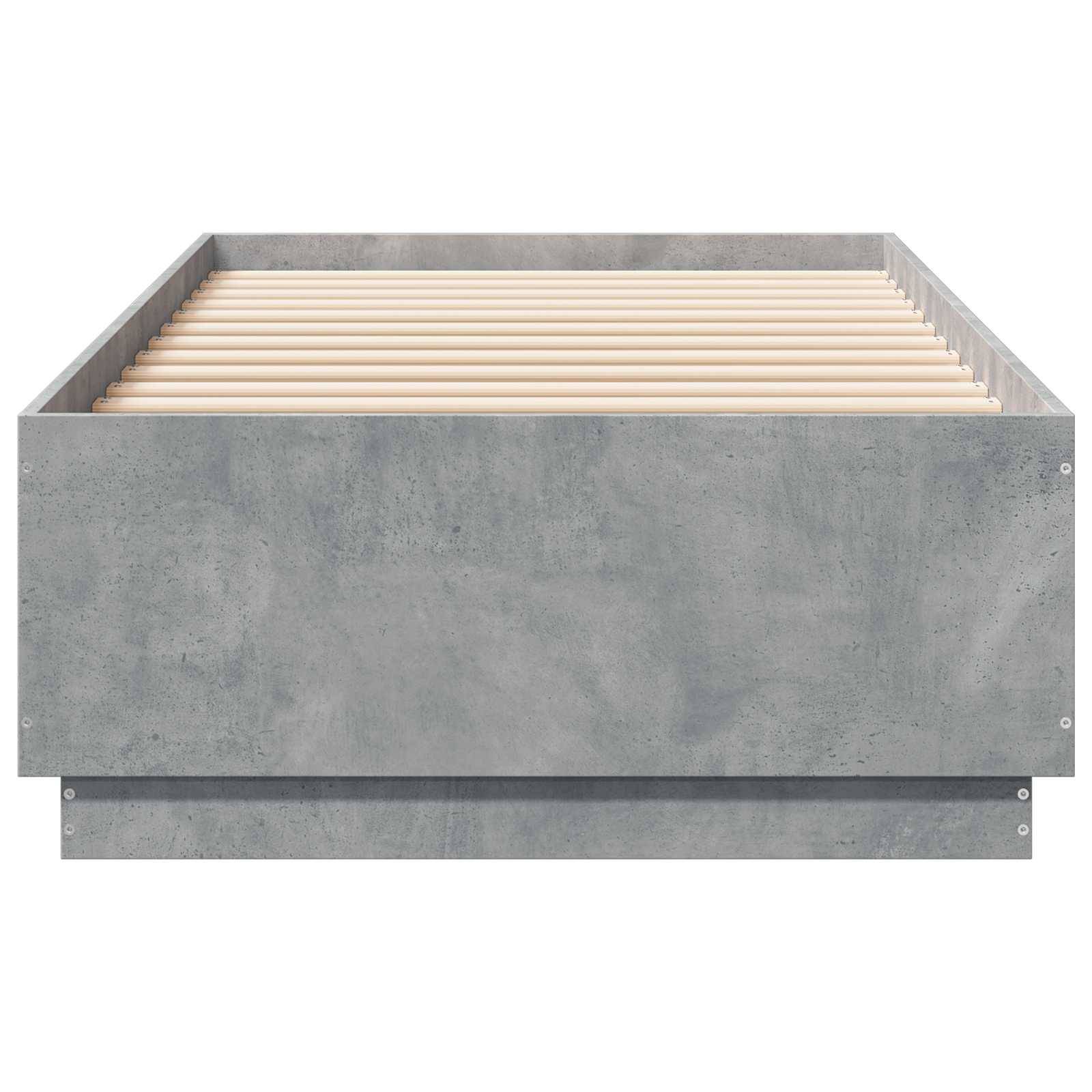 vidaXL Bettrahmen Betongrau 80 x 200 cm Holzwerkstoff